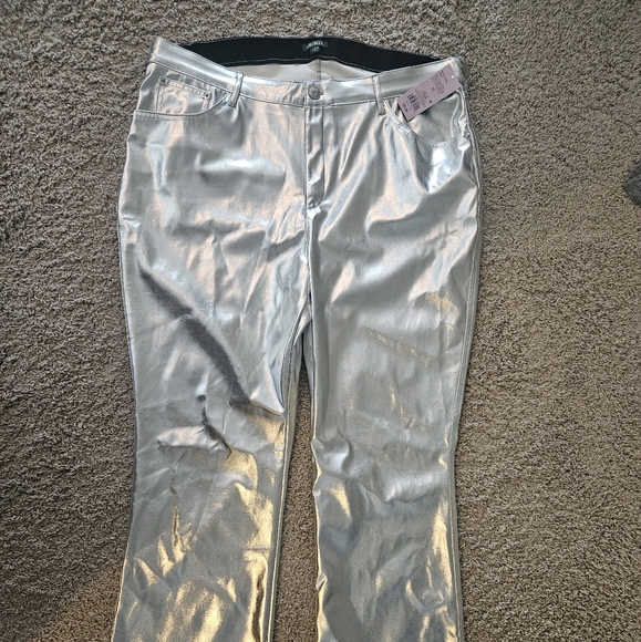 Silver Glitter Pants - Picture 1 of 3